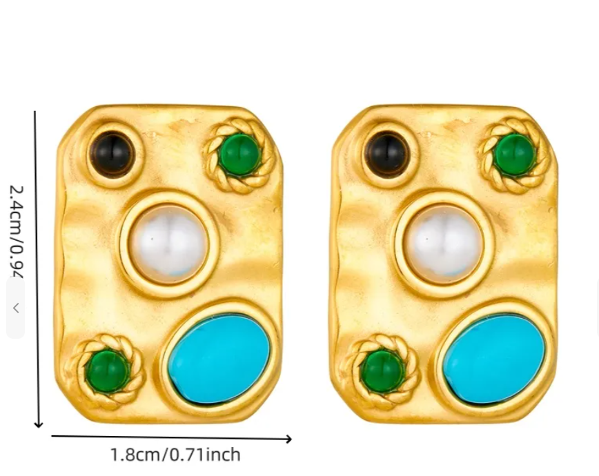 Vintage Stone Earrings