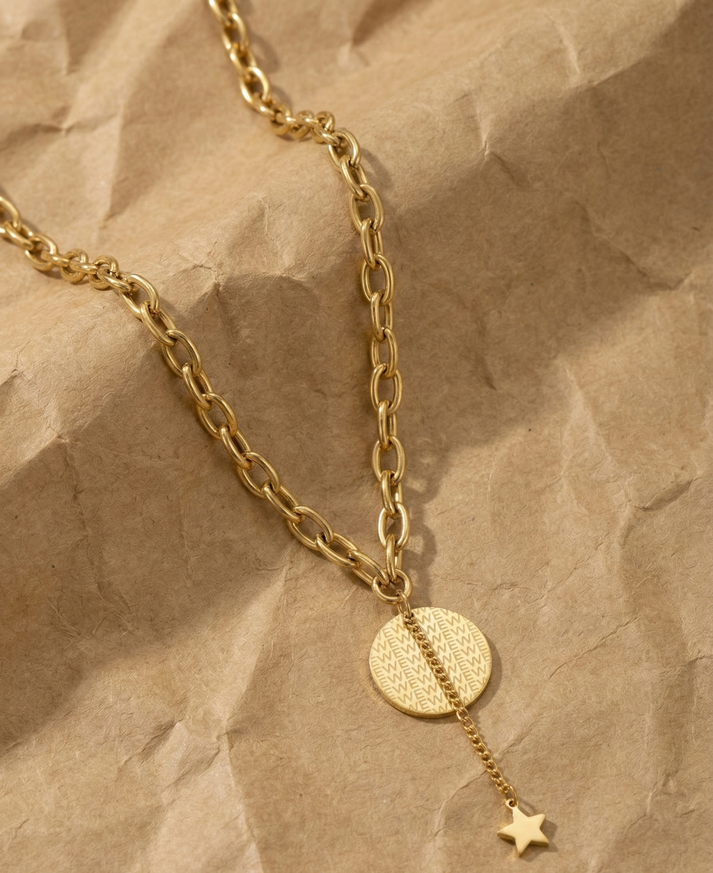 Celestial Drop Medallion Necklace