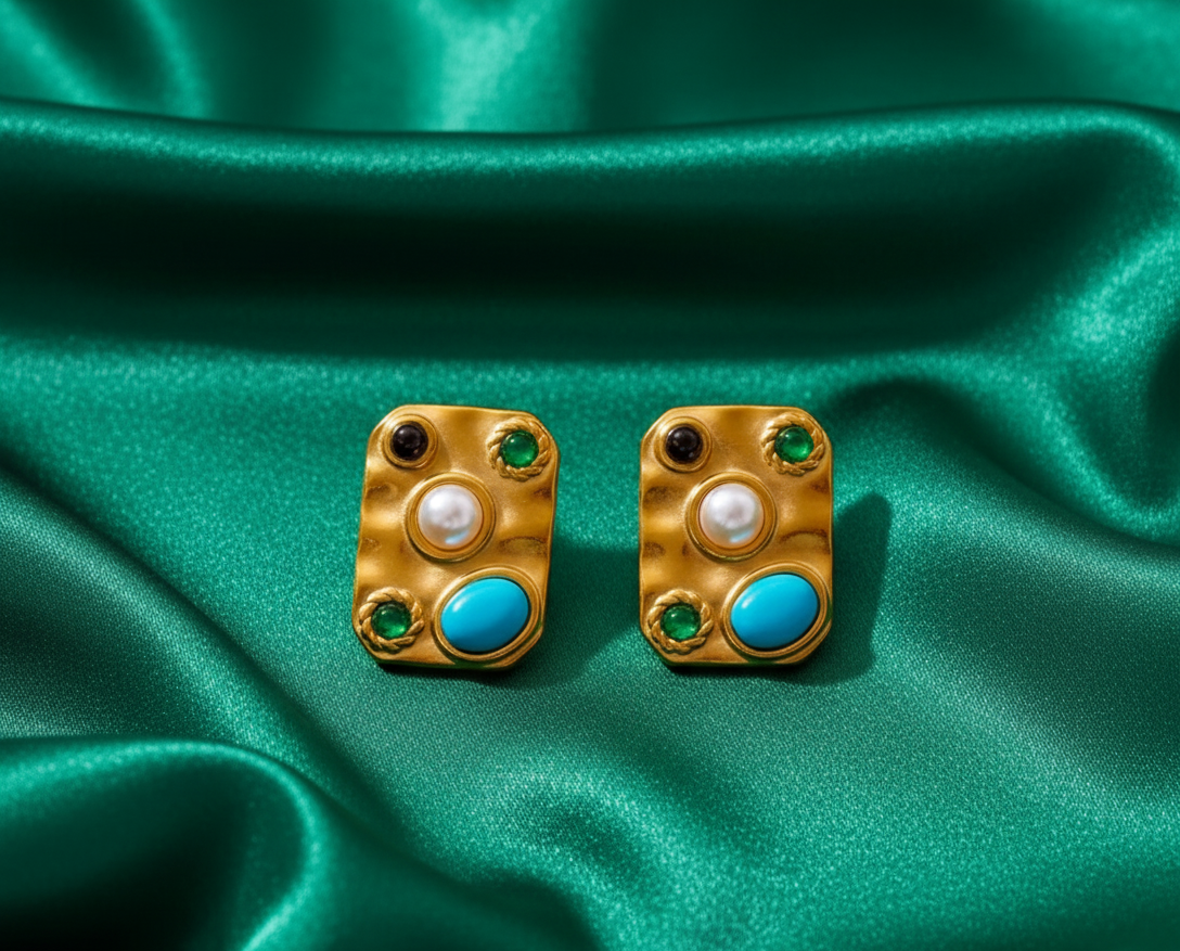 Vintage Stone Earrings