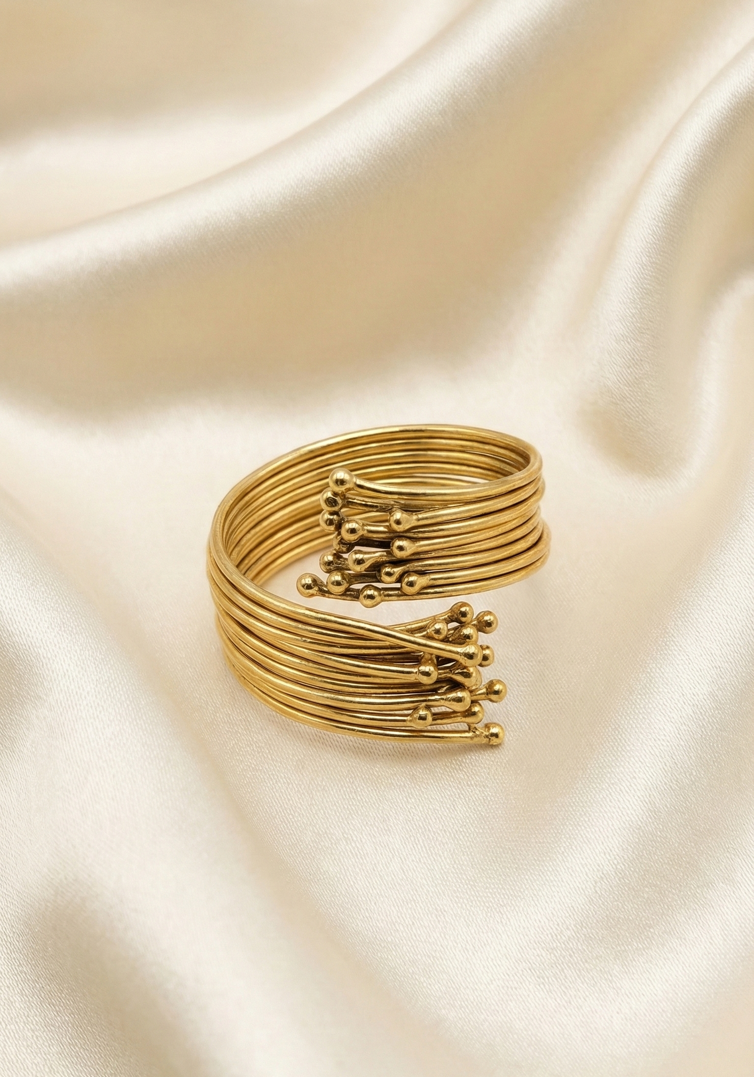 Golden Wave Statement Ring