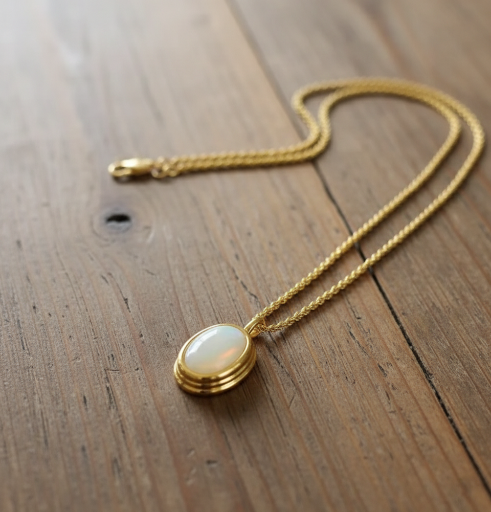 Oval Stone Necklace