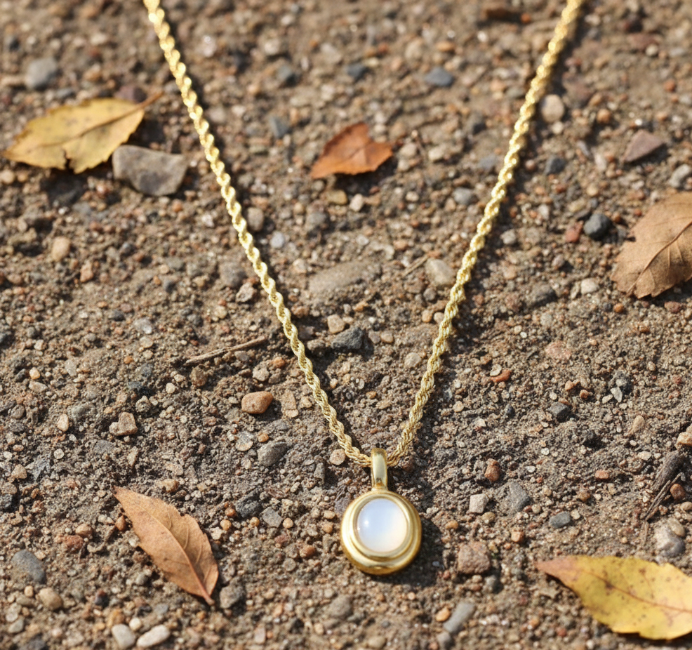 Oval Stone Necklace