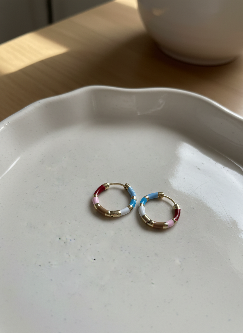 Round Alloy Hoop Earrings