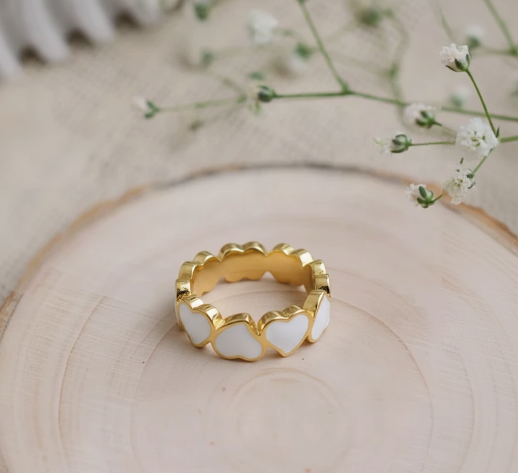 Heart Enamel Ring