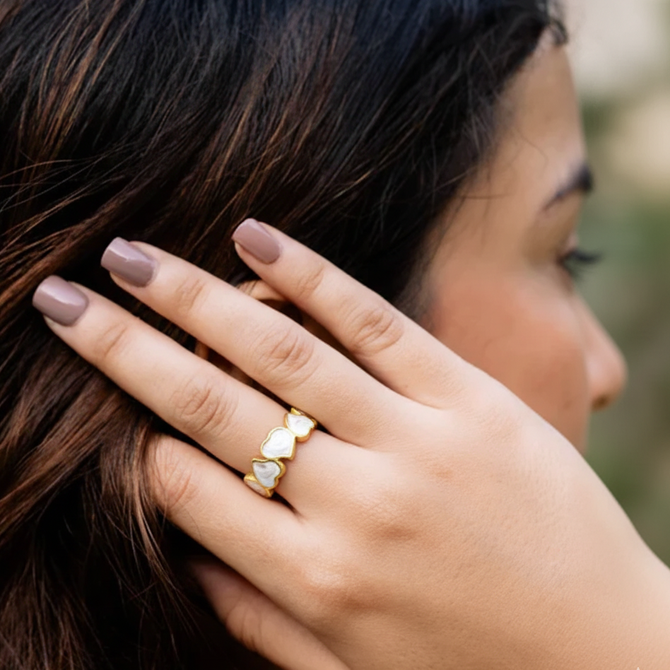 Heart Enamel Ring
