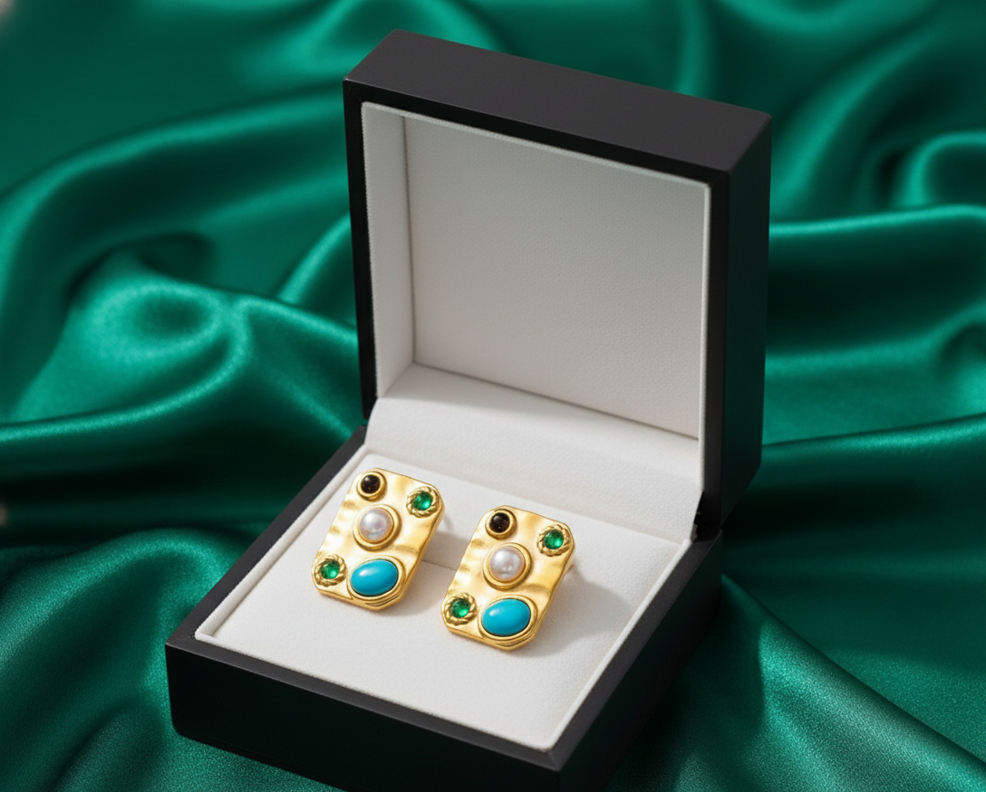 Vintage Stone Earrings