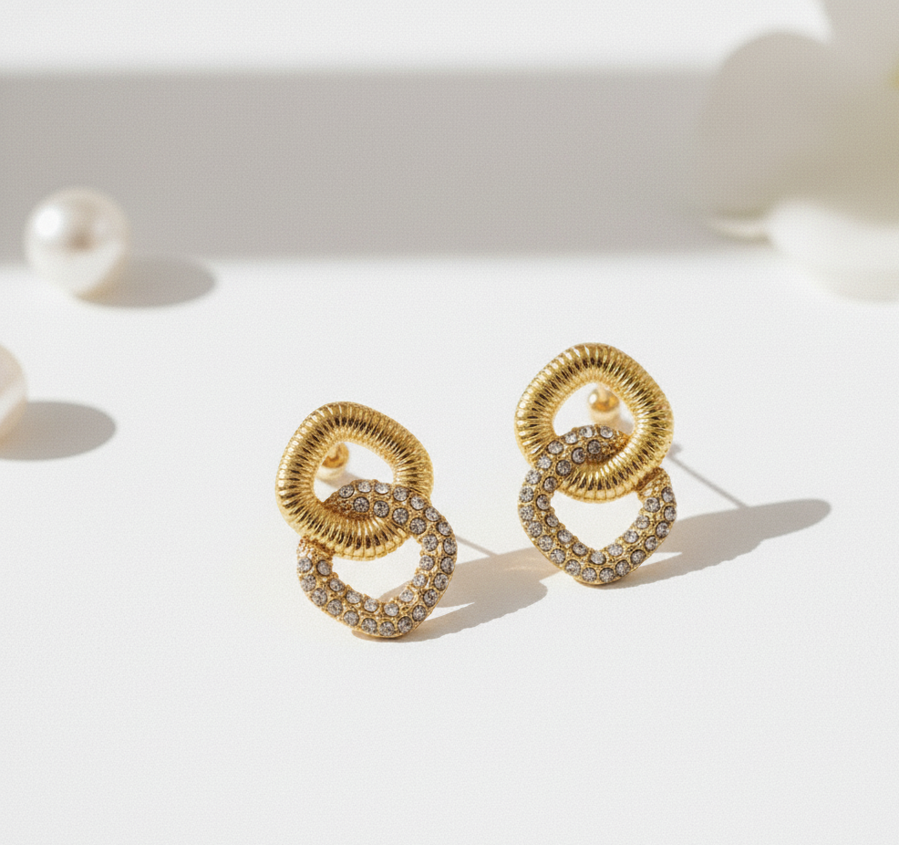 Zircon Square Earrings