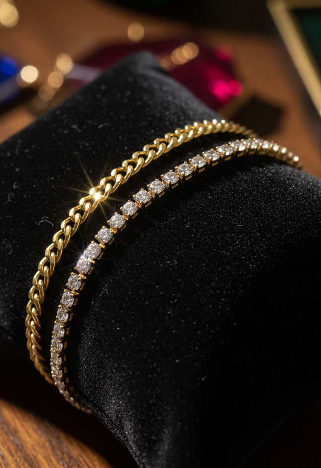 Dual-Layer Stone Bracelet