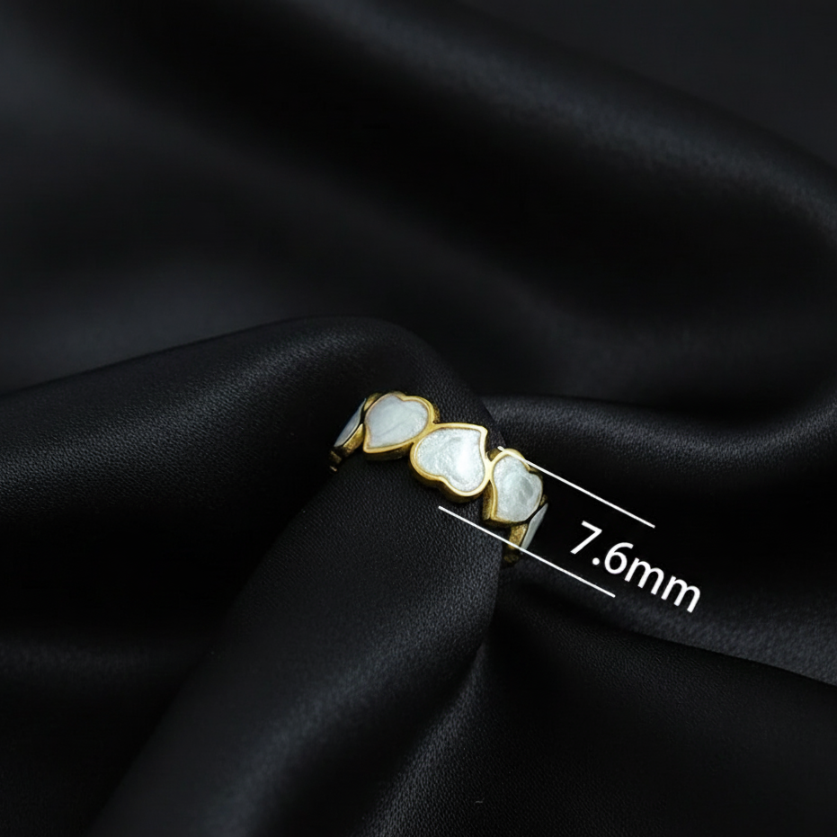 Heart Enamel Ring