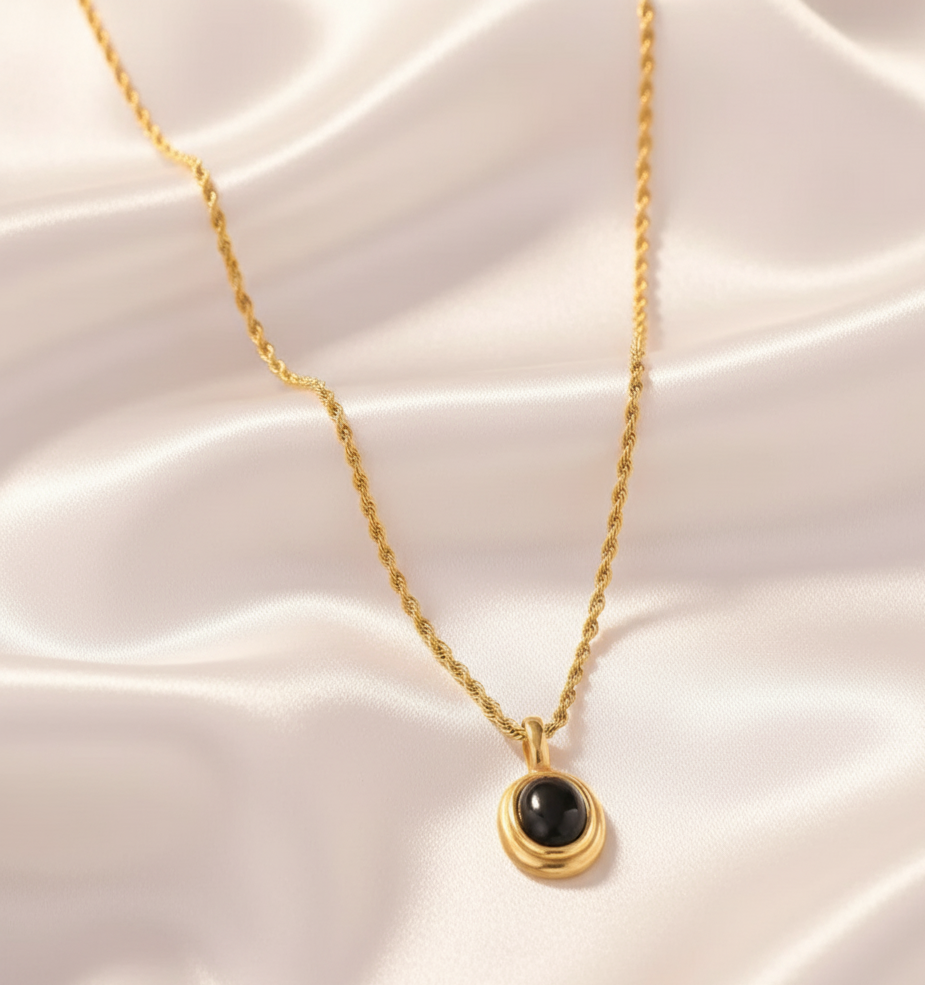 Oval Stone Necklace
