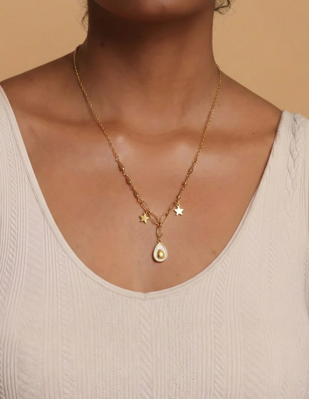 Avocado Drop Pendant Necklace