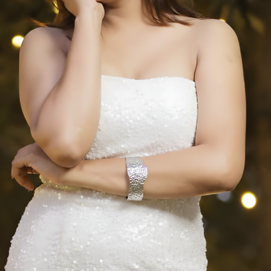 Hammered Wide Bracelet