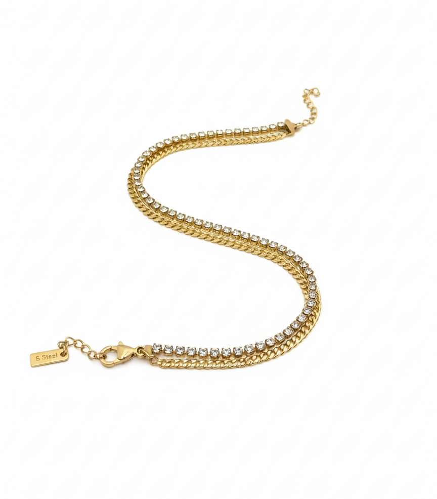 Dual-Layer Stone Bracelet