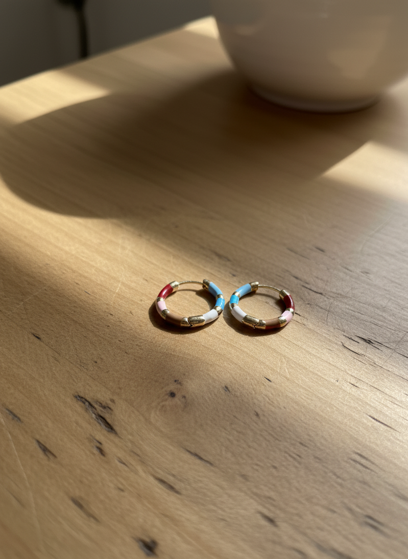 Round Alloy Hoop Earrings