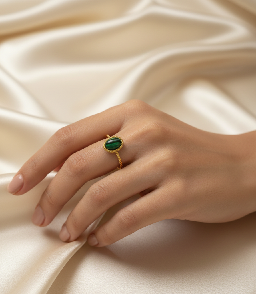 Retro Natural Stone Ring