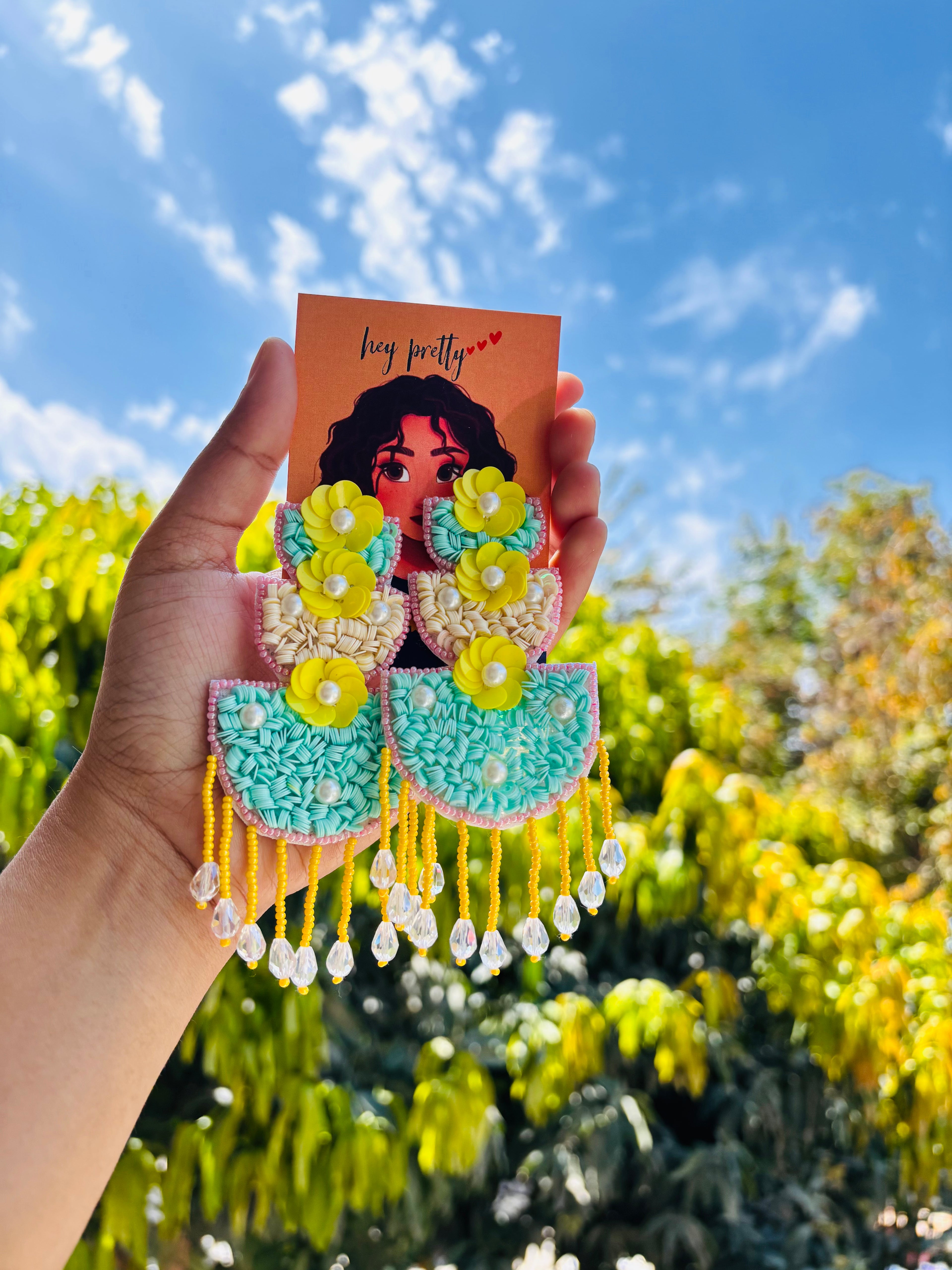 Pastel Petal Swing Earrings