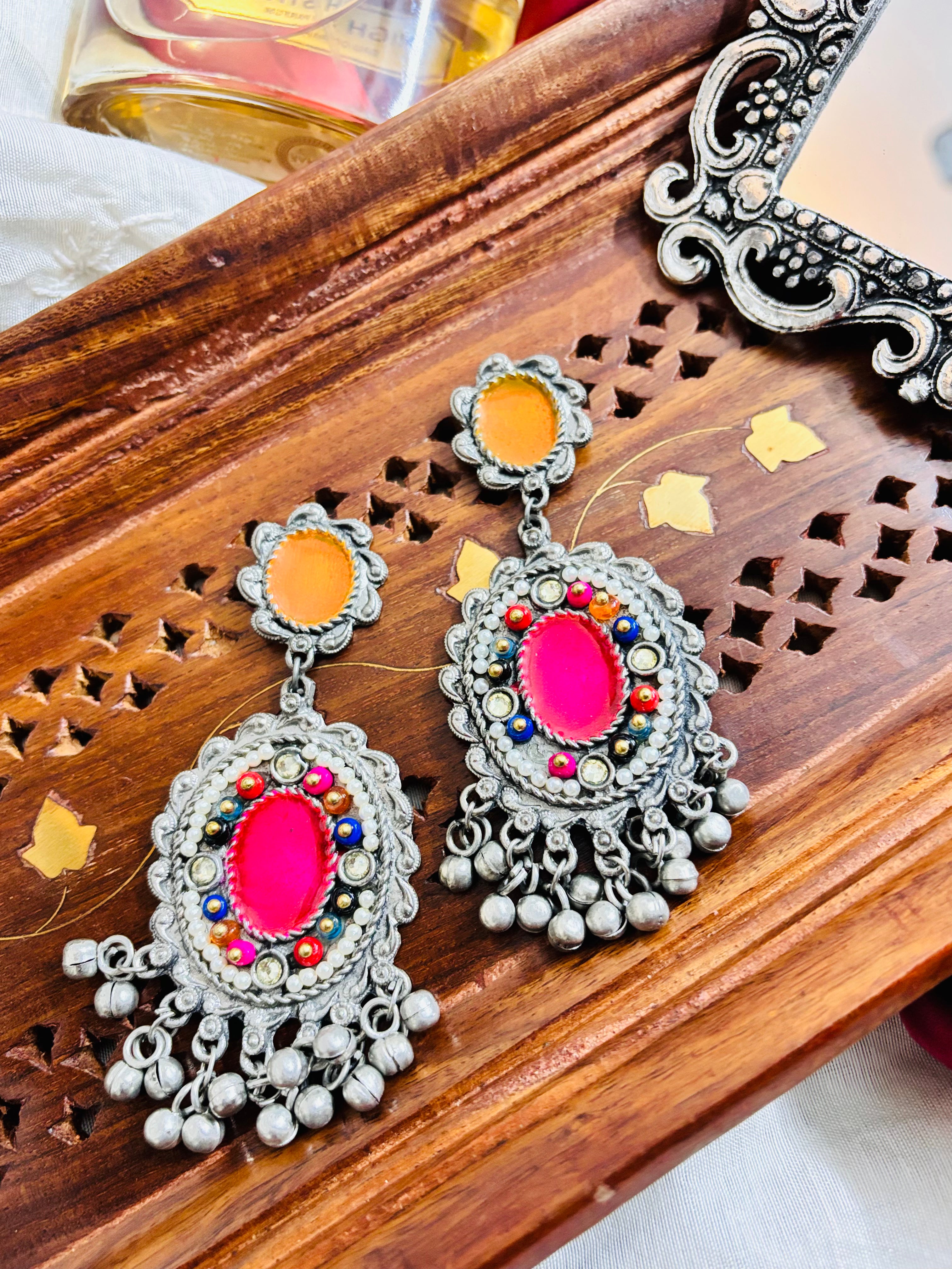 Aarvi Pink Statement Drops