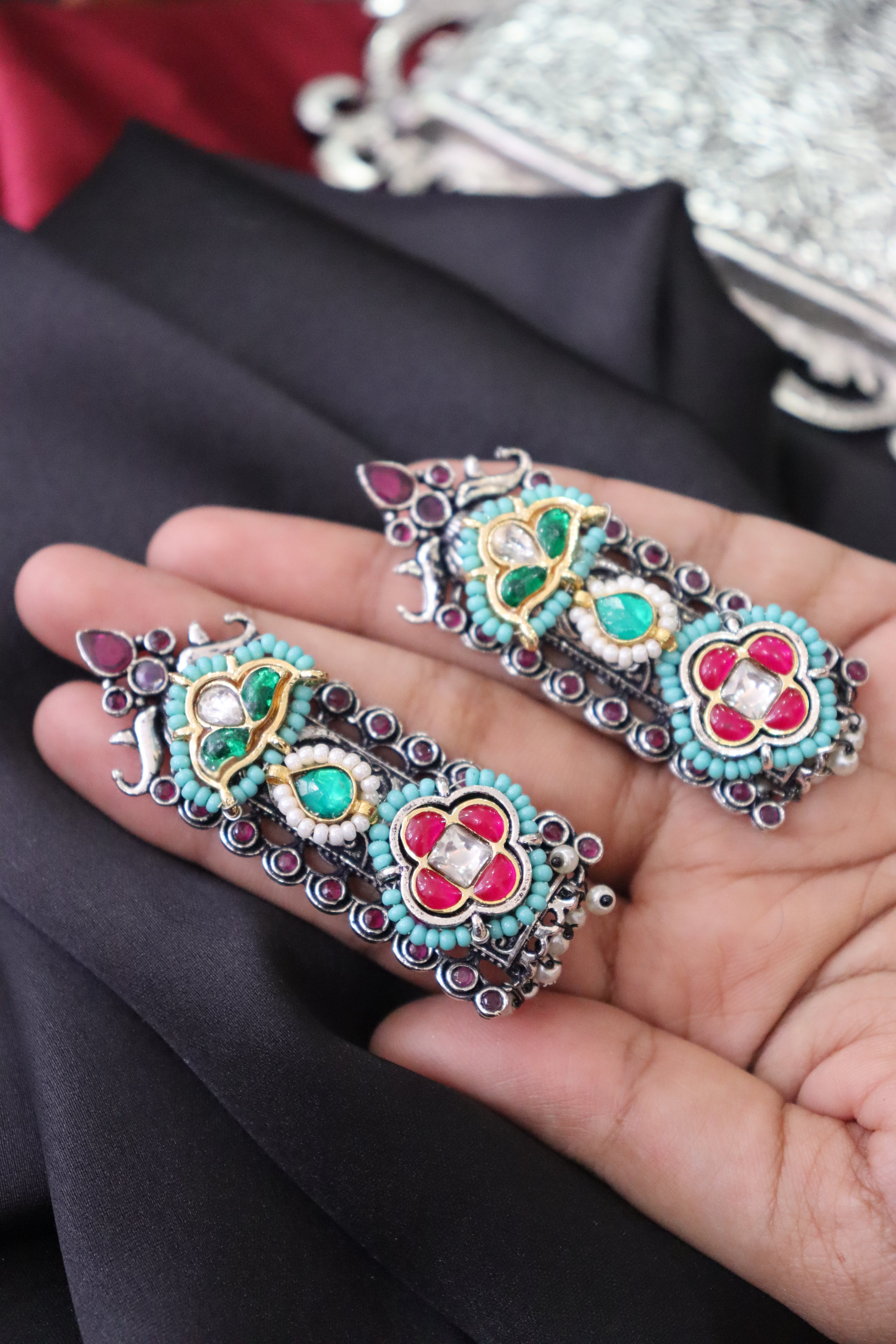 Mystic Meena Bar Earrings
