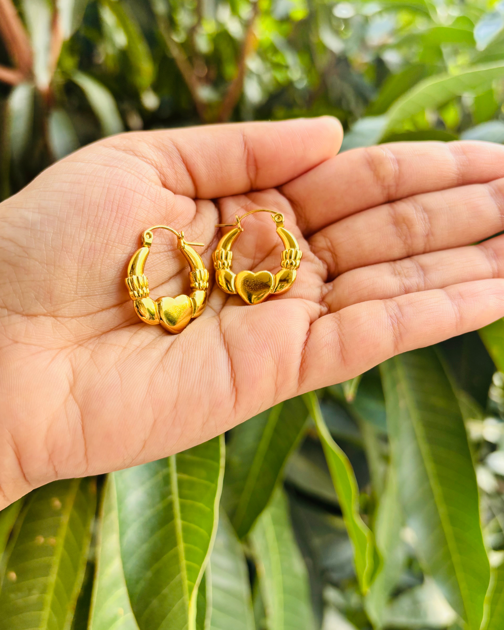 Heart Hooped Earring