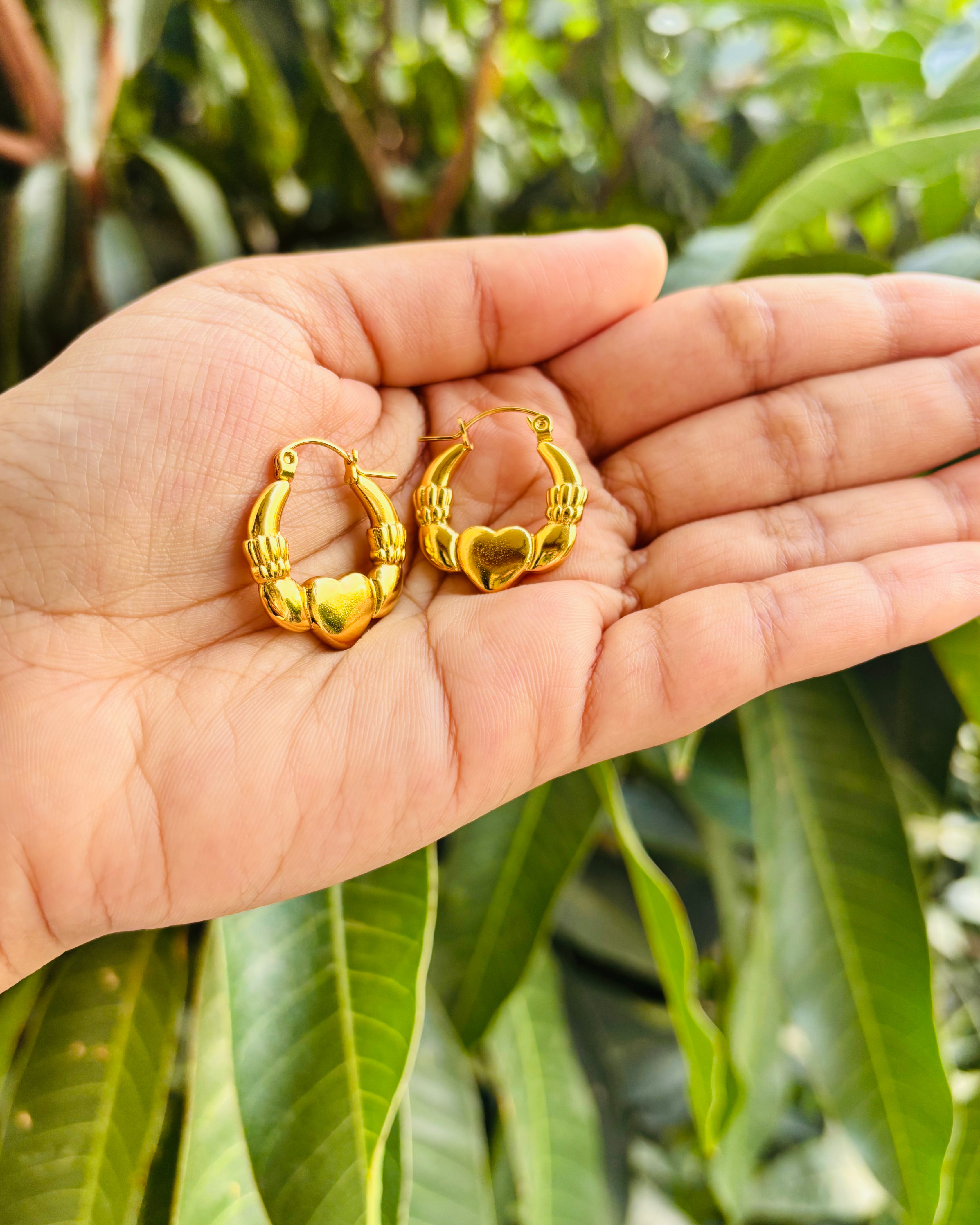 Heart Hooped Earring
