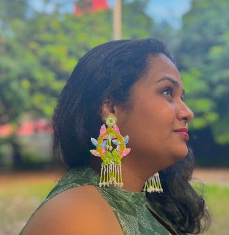 Colourful Beaded Earrings