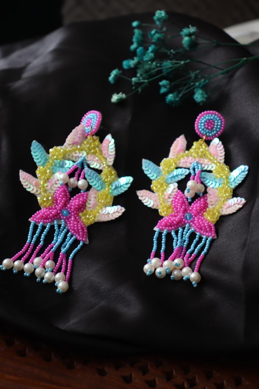 Colourful Beaded Earrings