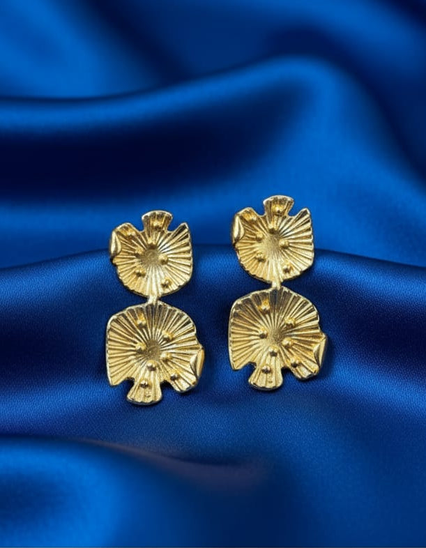 Floral Brass Earring