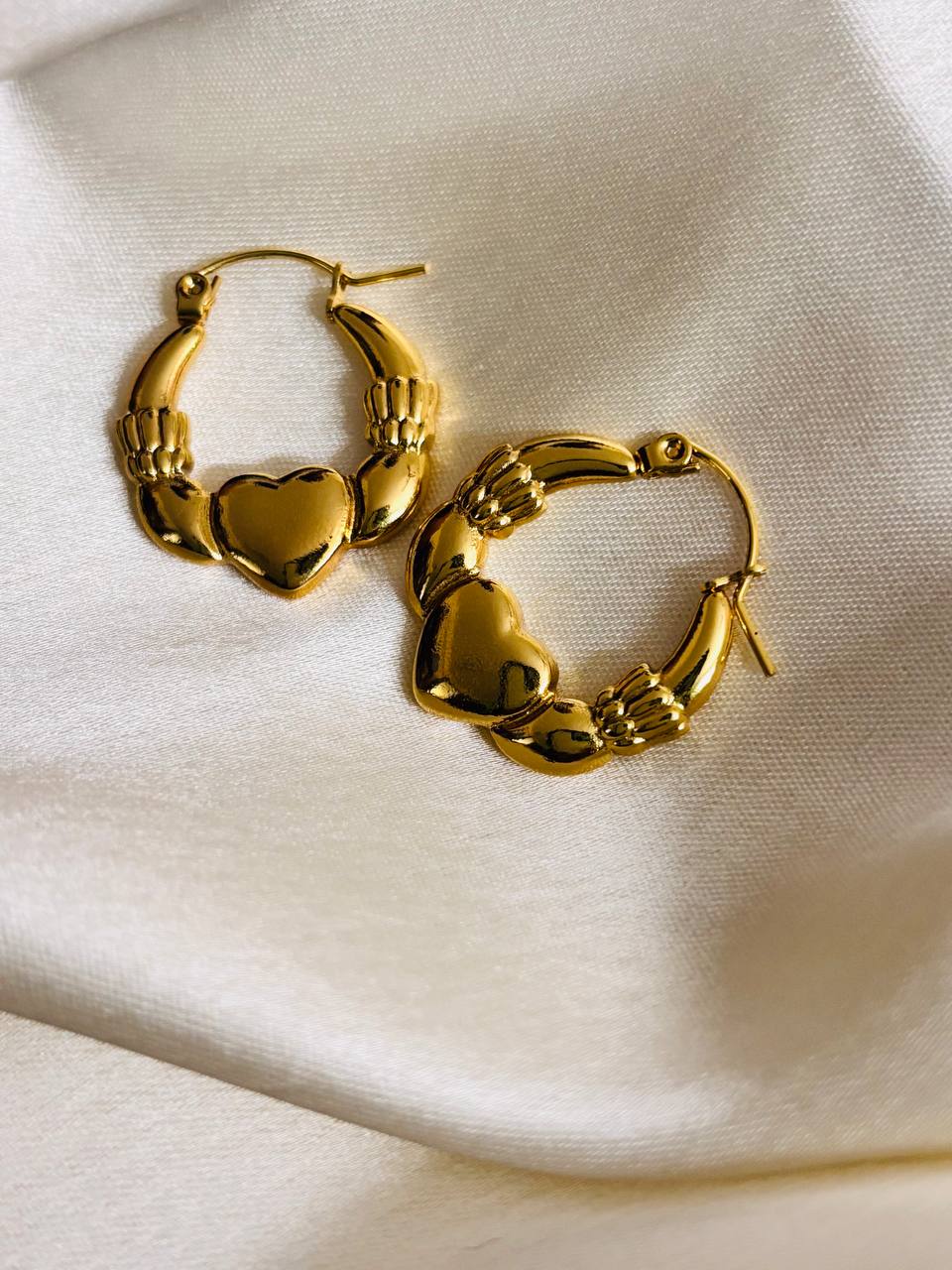 Heart Hooped Earring