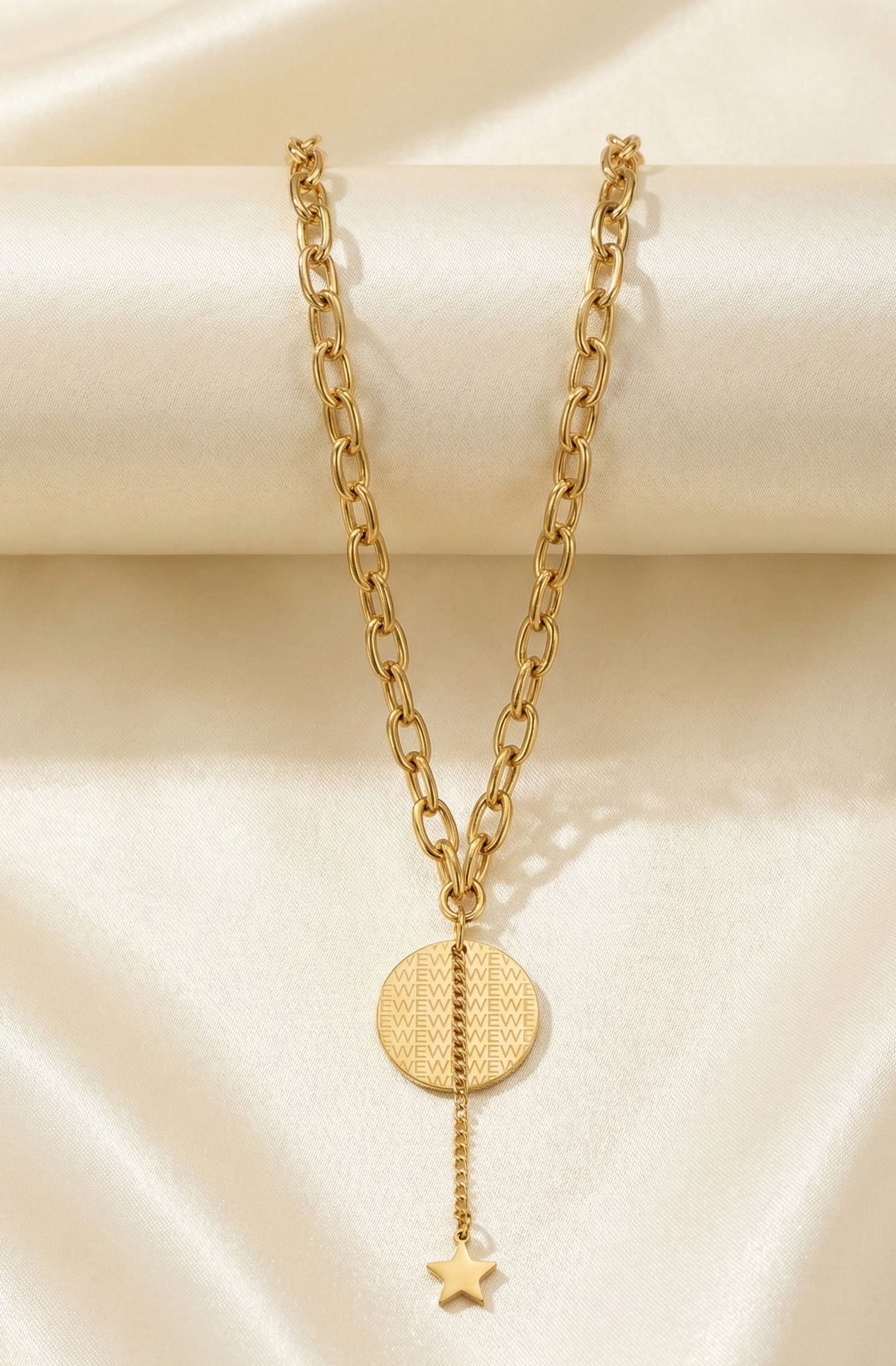 Celestial Drop Medallion Necklace